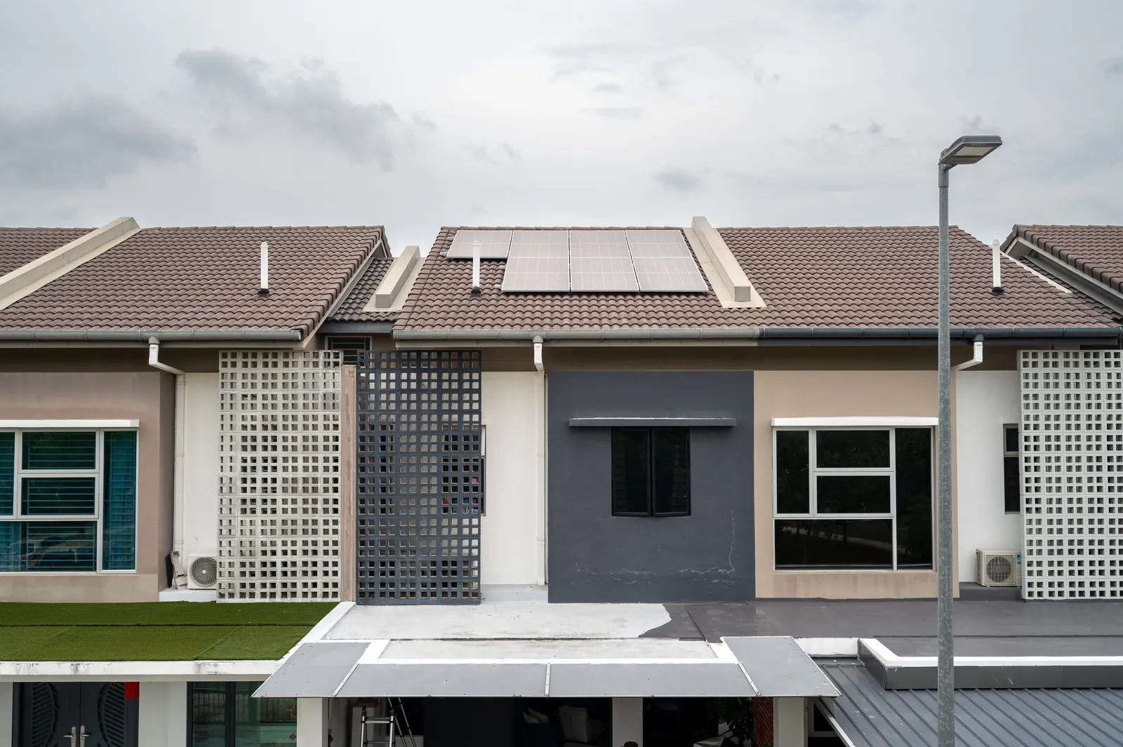 Rooftop solar panels on a Malaysian home